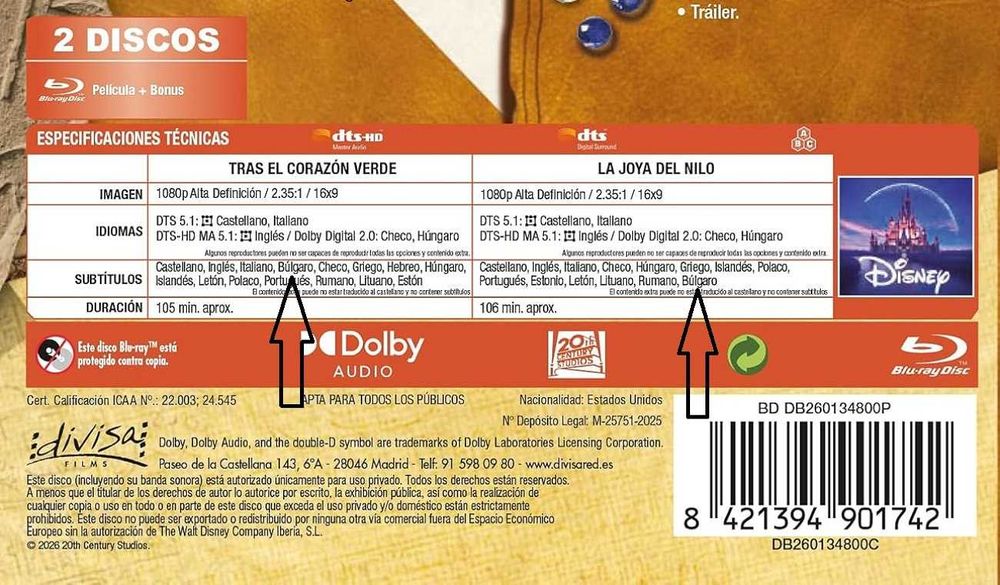 Blu Ray - Романс за Камъка & Перлата на Нил