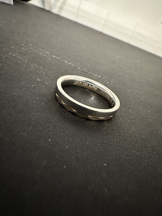 Inel Aur Si Platina Roz 18k 8 grame ! Marime 61