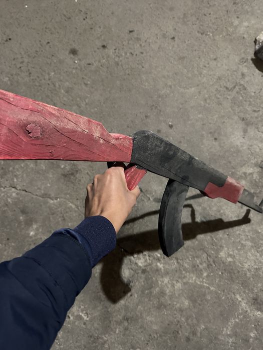 Ак 47 макет из дерево