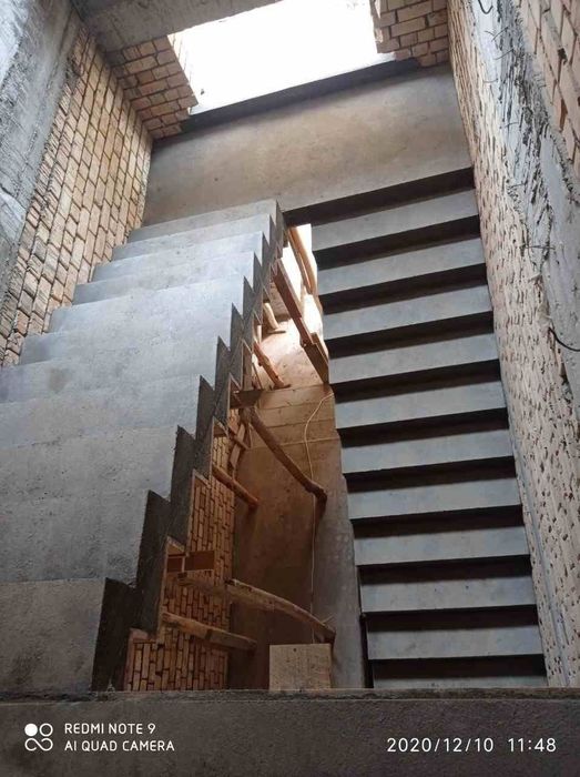 Beton zina (  лестница) qilamiz.