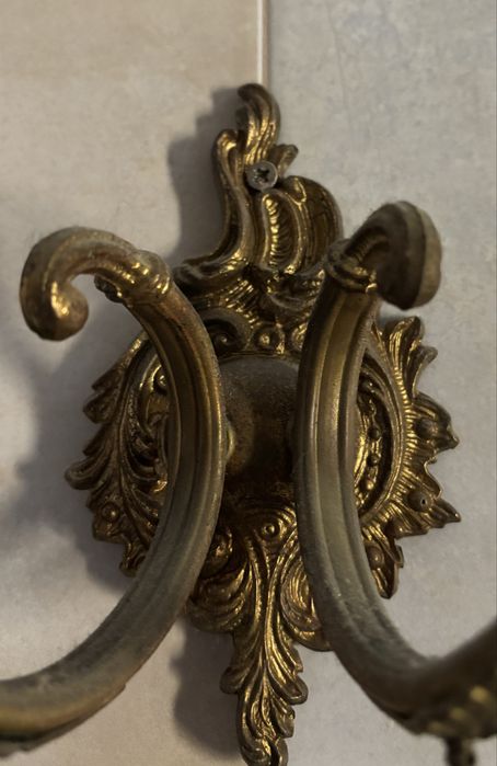 Месингов аплик с две крушки