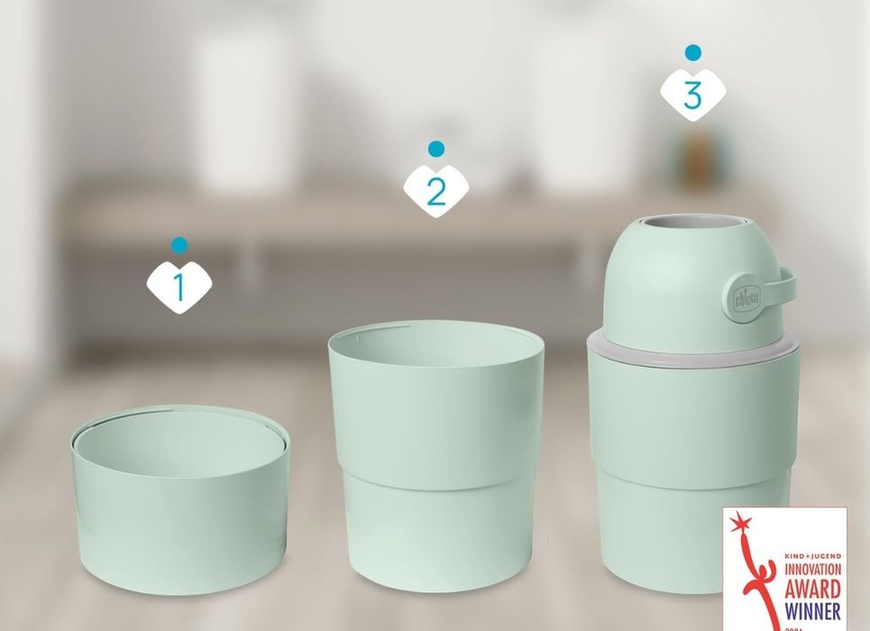 Нов неразопакован  телескопичен кош за пелени Chicco, капацитет 35 пелени