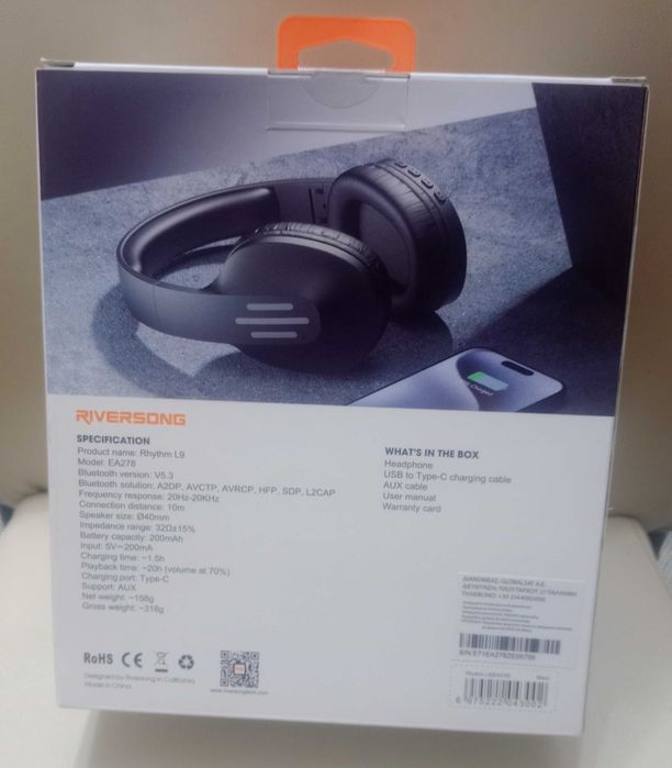 Casti wireless over ear Riversong Rhythm L9