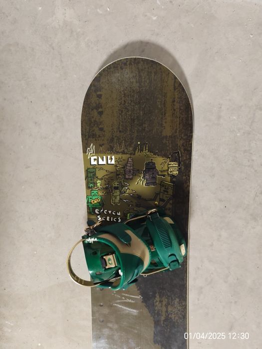 Сноуборд GNU 160см, автомати Mentor, обувки DC SHOECO USA Sith