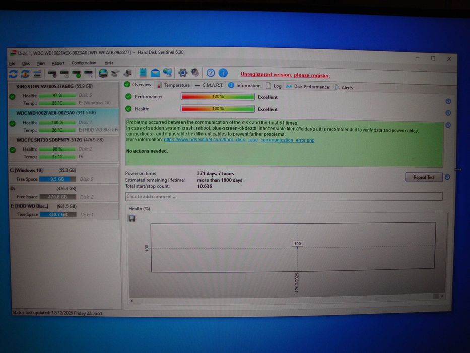 HDD Western Digital Black edition WD WD1002FAEX 1TB 7200RPM 64mb cache