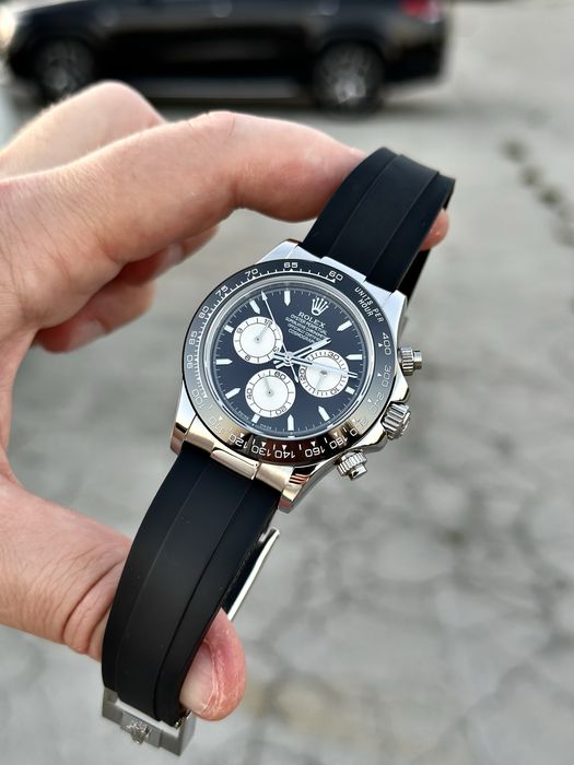 Ceas barbatesc automatic bratara cauciuc
