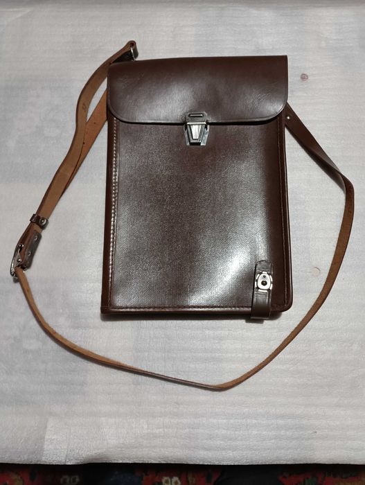 Новый кожаный Планшет офицерский с ремнем