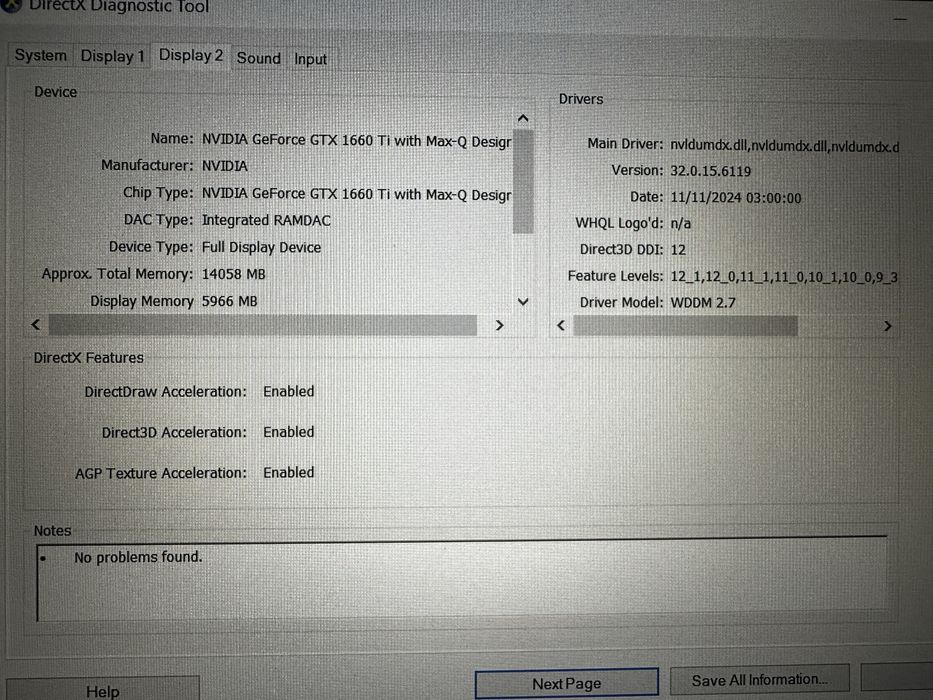 Laptop HP Gaming Pavillion i7 10th gen / Nvidia GTX 1660 Ti Max Q/ SSD 512Gb