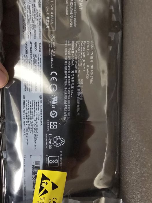 Baterie noua si originala 01AV430, Lenovo X1 Carbon Gen 5 si Gen 6