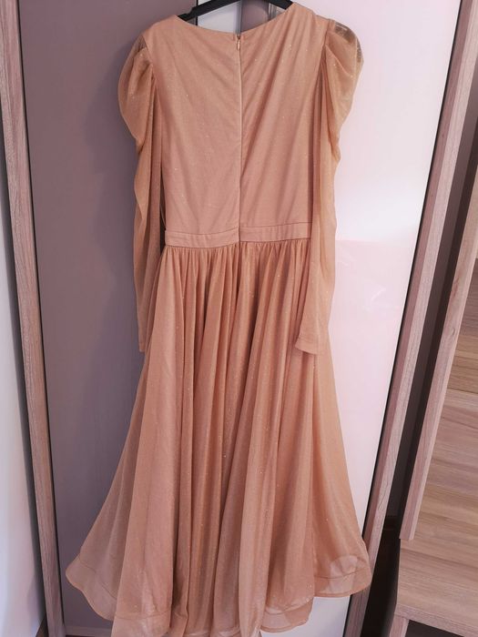 Rochie de ocazie bej lunga