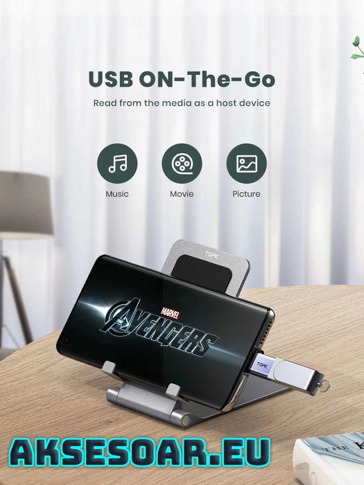 Преходник от USB 3.0 към USB Type C адаптер OTG за флашки 100 MB/s