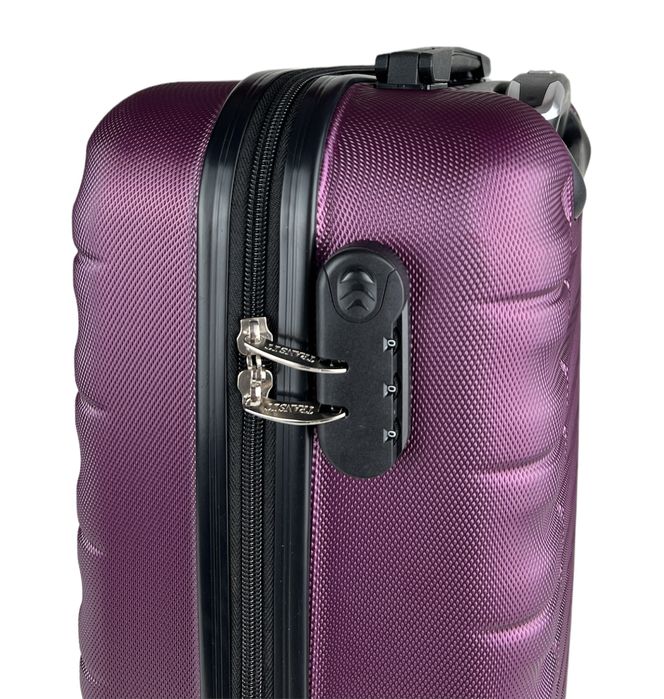 Куфар за ръчен багаж 55x37x22 см | Лек и здрав ABS с , 4 колела 360°