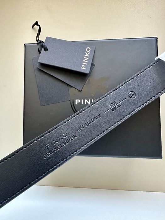 Чисто нова Чанта и колан Pinko Love Mini Icon в черен цвят