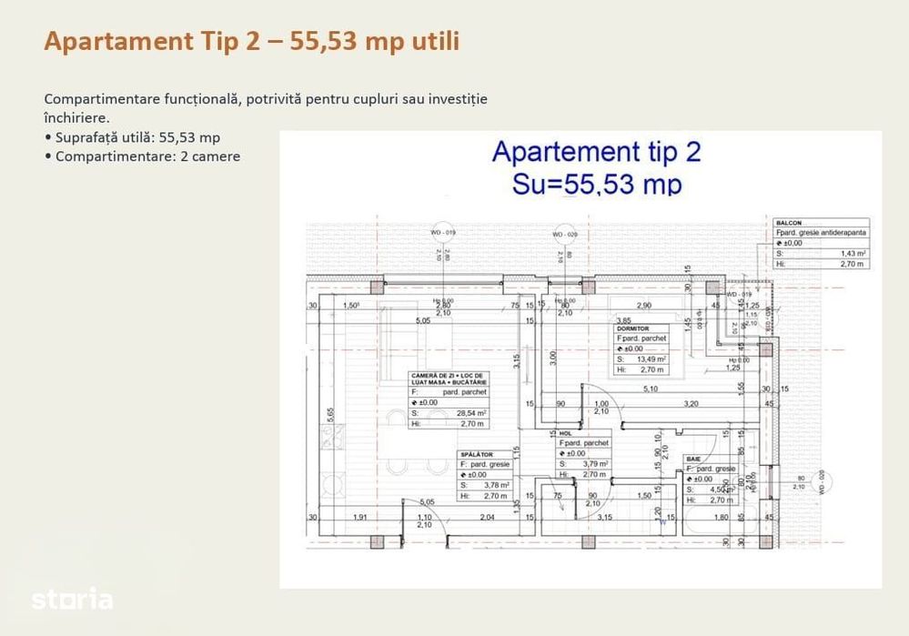 Apartamente constructie 2026, cu 2 camere, spre vanzare in Sancraiul d