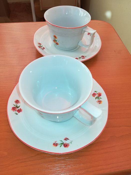 Set ceramică cafea/ceai vechi fără defecte!