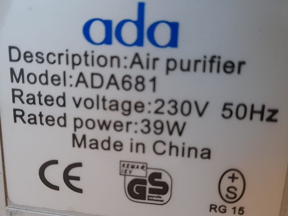 Purificator aer Airdow ADA filtru HEPA si carbune activ
