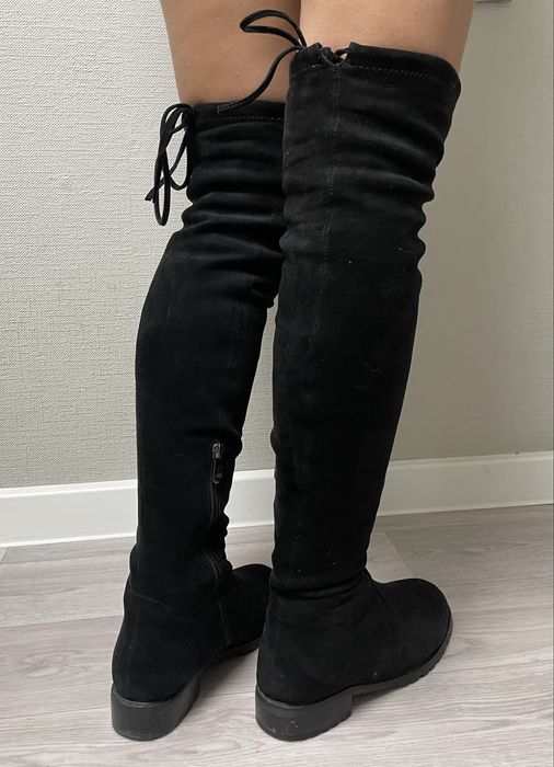 Ботфорты из замши