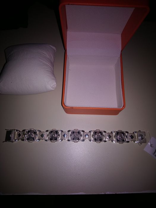 Браслет серебряный, мужской.