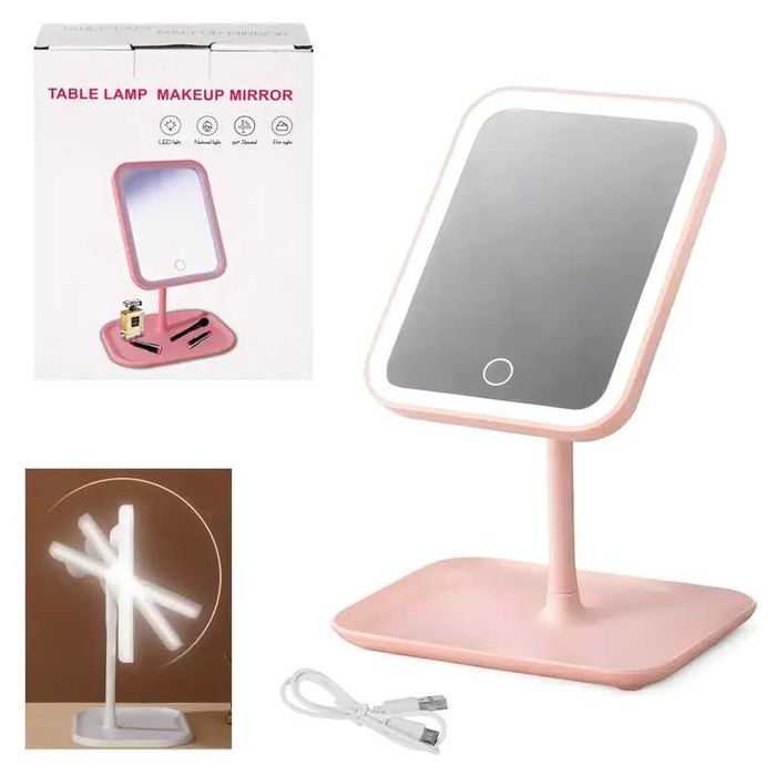 Настолно огледало с LED осветление