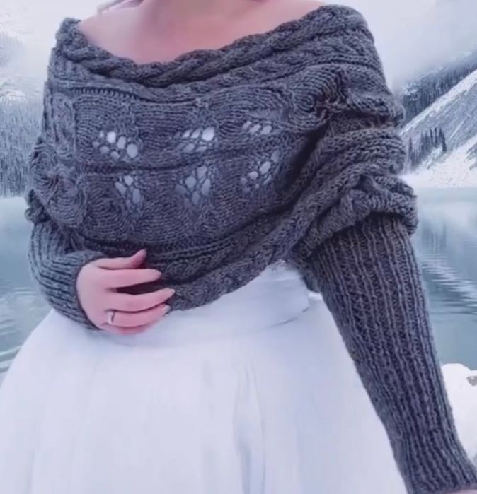 Ажурный шарф-трасформер