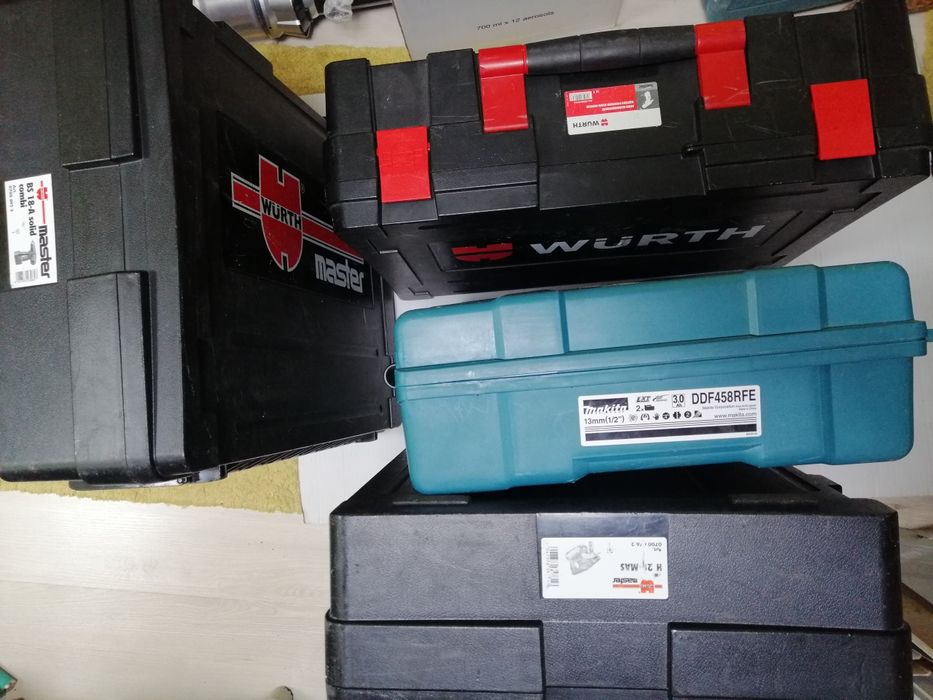 Cutie scule 12-14-18V Makita Wurth Bosch Milwaukee bormasina filetanta