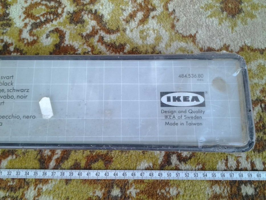 IKEA etajera sticla cu suport metalic***