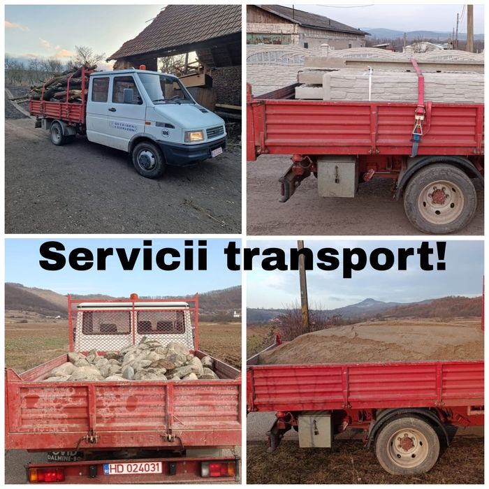 Vand pământ vegetal si gunoi de vacă, servicii transport