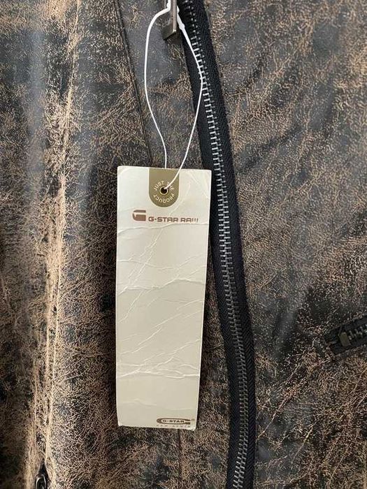 G-Star distressed leather biker jacket, M