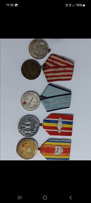 Lot 5 medalii  originale RPR și RSR