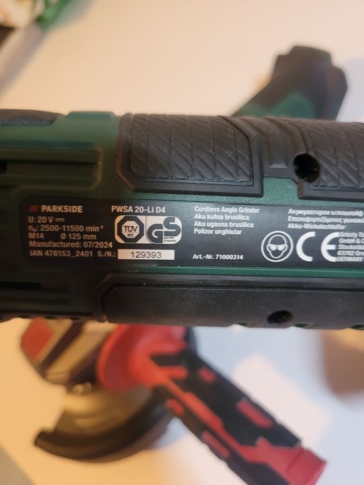 Ъглошлайф Parkside PWSA 20-LI D4