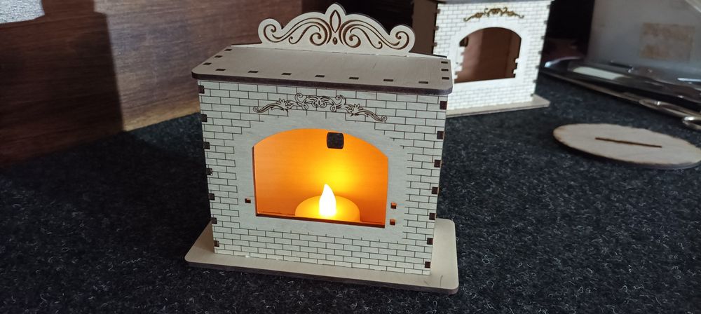 Декоративна камина за изкуствени чаени свещи