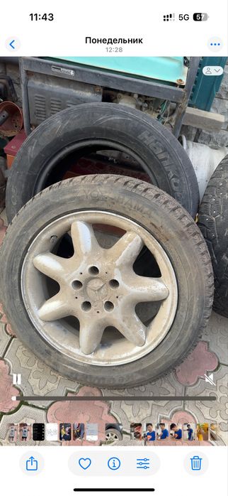 Зима с шипами. Диски с шинами