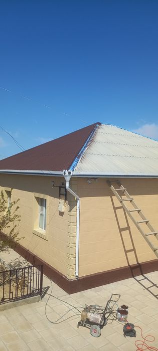 Покраска крыши резиновой краской