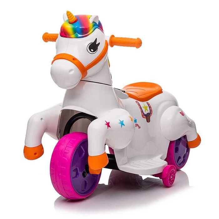 Tricicleta electrica pentru copii, Kinderauto Poney 40W 6V Rainbow