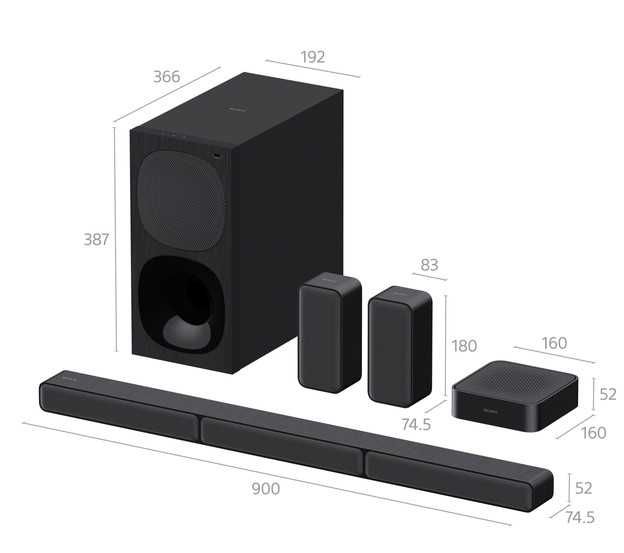 Soundbar SONY HT-S40R, 5.1, 600W, Bluetooth, Dolby Audio, Negru