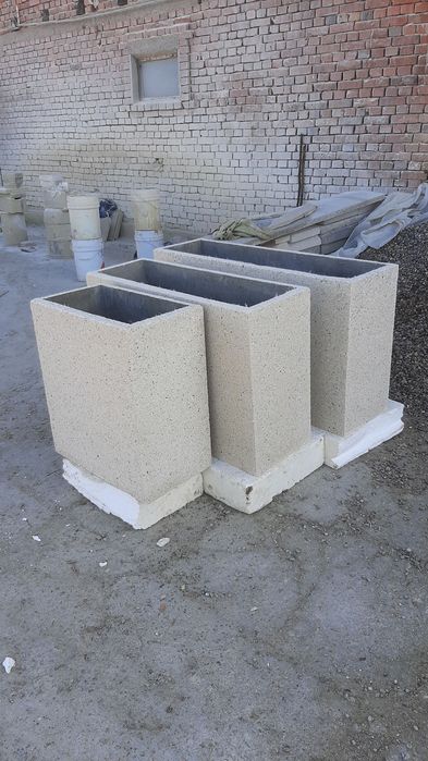 jardiniere beton mozaic
