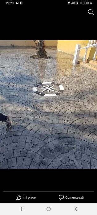 Pavaj din beton amprentat pentru curți, garaje, foișoare, etc.  de cea mai buna calitate