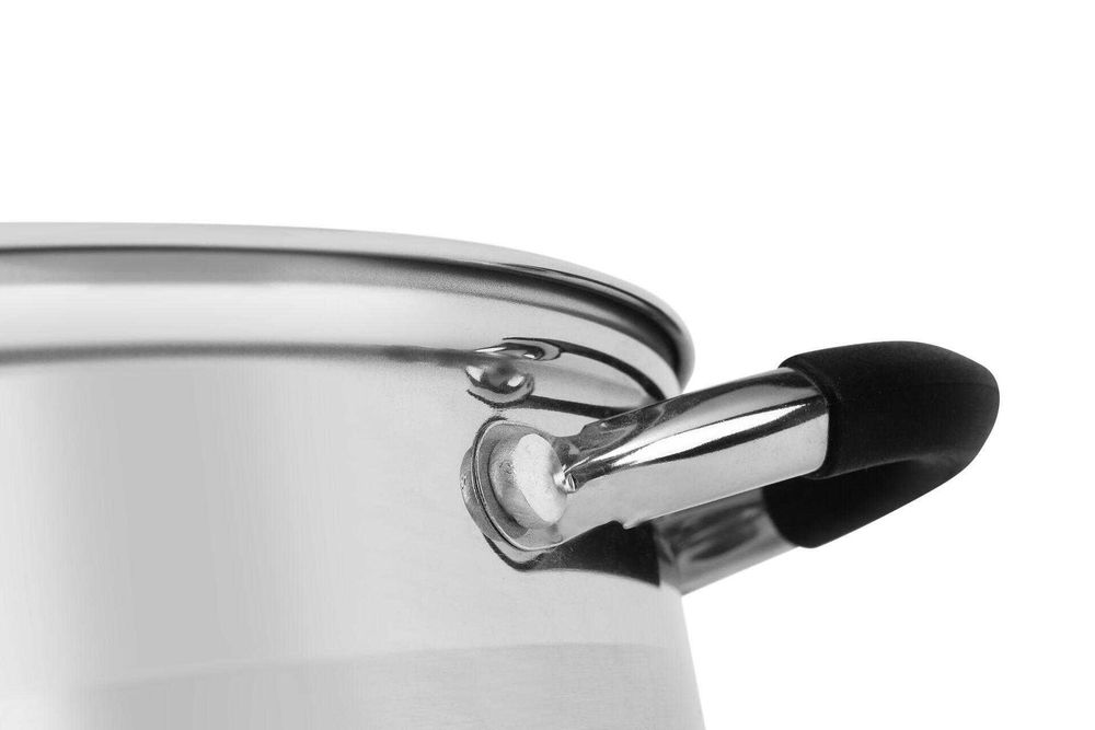 Премиум Комплект 3 Тенджери от неръждаема стомана с капаци, 2.1L/3L/4L