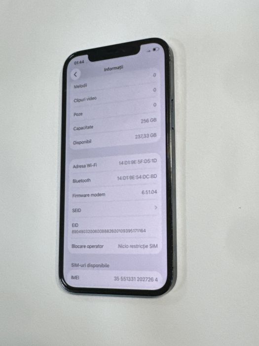 iPhone 12 PRO de 256 cu 100% Bateria