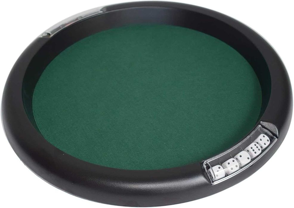 La Ducale - 33 см тава за зарове с 5 зара Yahtzee и 21 жетона. Зелен