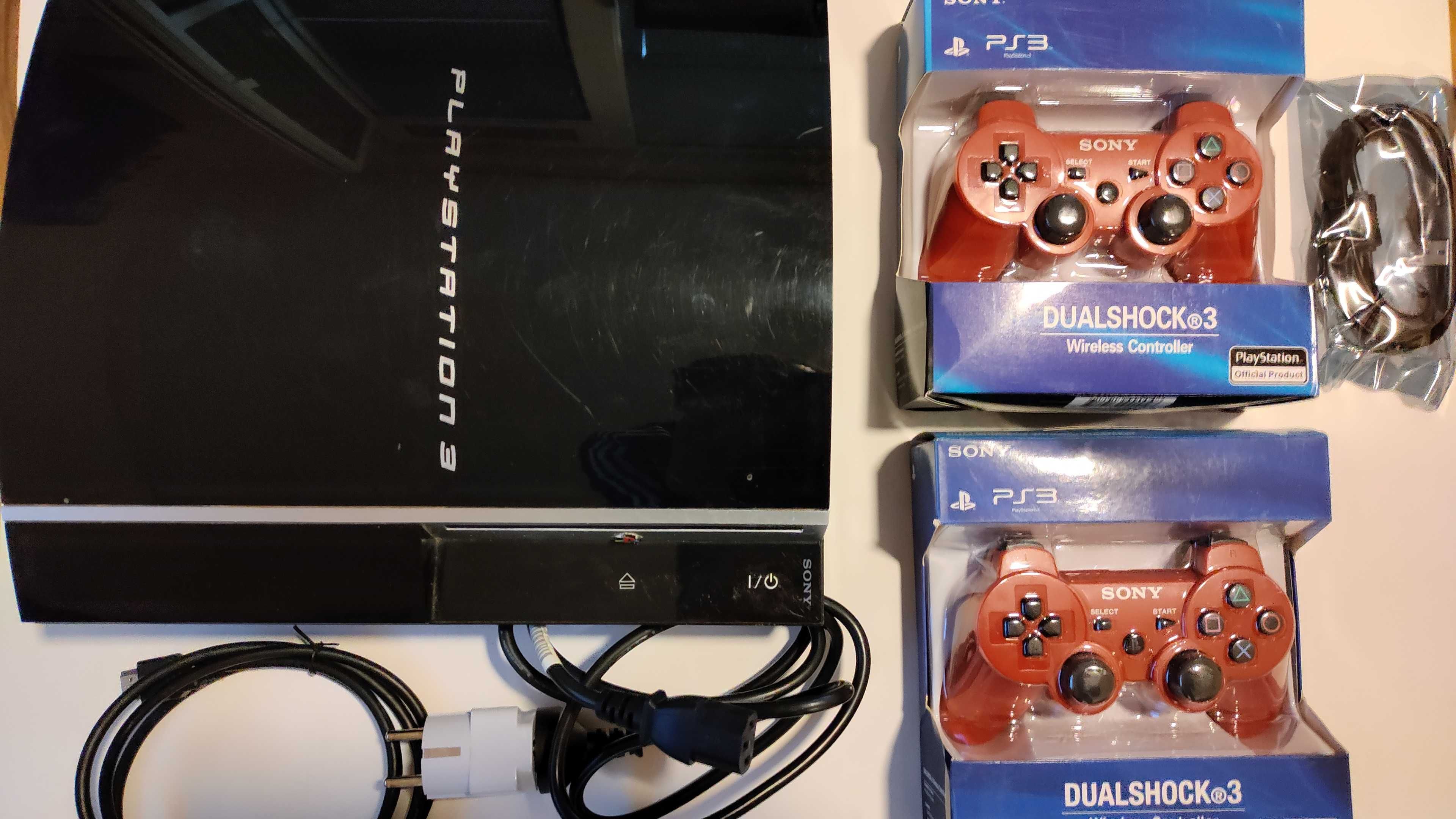 Playstation 3 Плейстейшън 3 fat PS3 фат отключена с 45 игри 500 гб гр ...