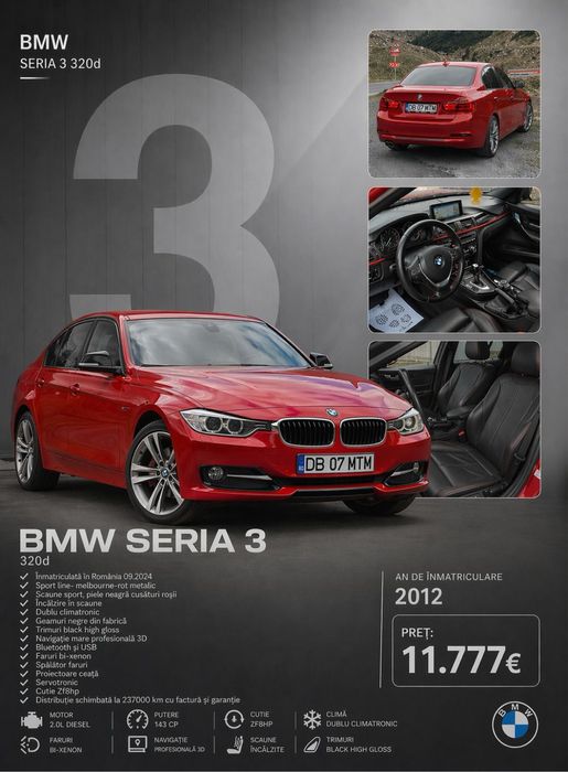Bmw seria 3/F30 2.0 d / distributie schimbata la Service Team cu garantie