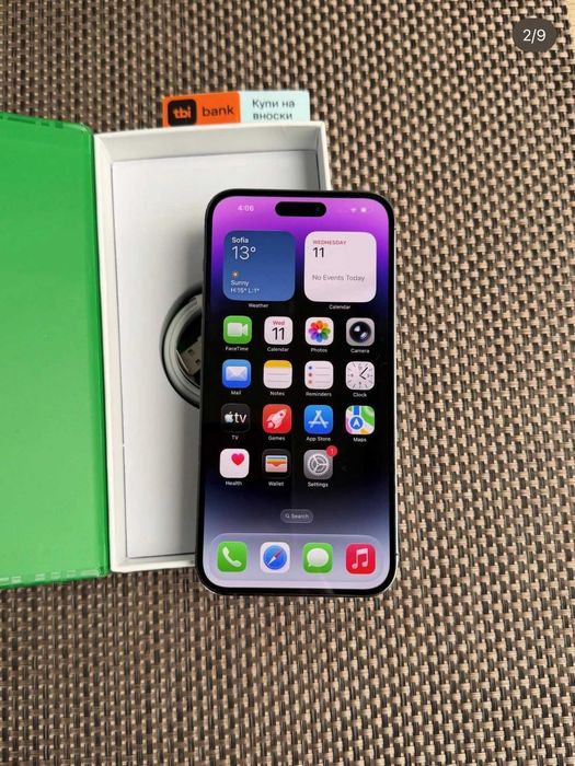 100% Battery! iPhone 14 PRO MAX Лизинг от 20Е/мес deep purple 128gb