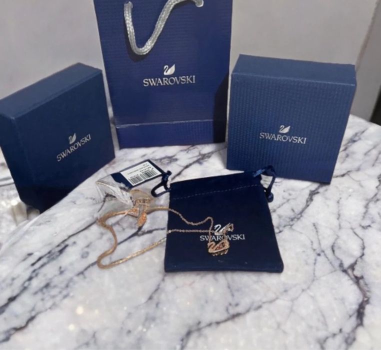 Lantisor Swarovksi Rose/Gold Nou