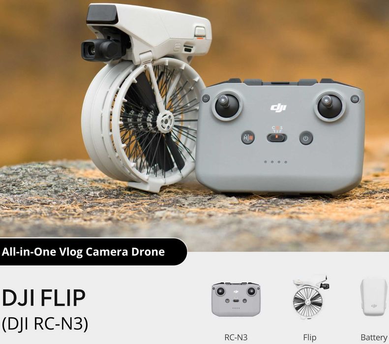 DJI Flip drona 4K 249g SIGILATA +Remote RC-N3 ca NOU GARANTIE pret FIX