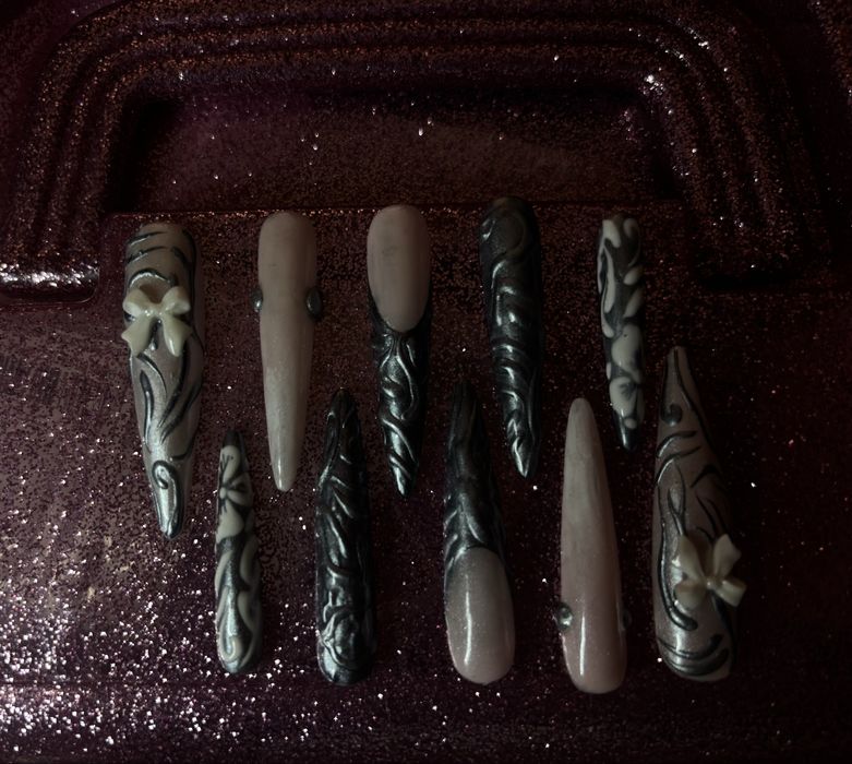 Unghii cu gel press on handmade