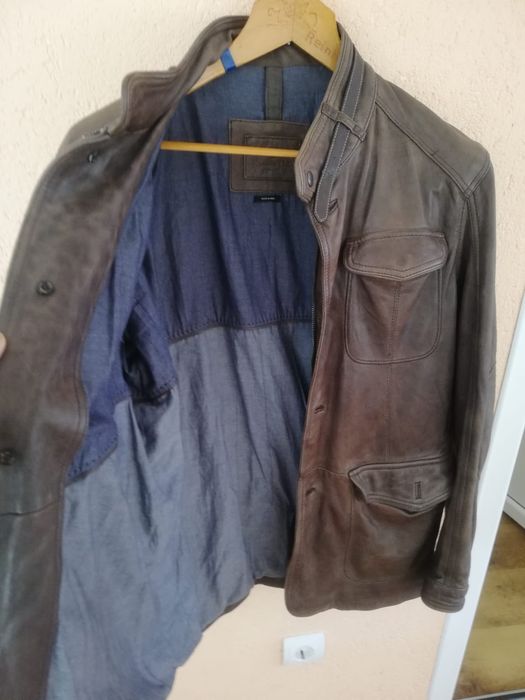 Geacă Massimo Dutti piele naturala Xl bărbați