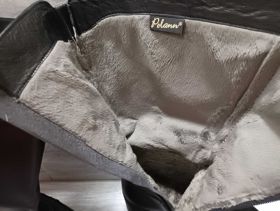 Сапоги кожаные женские б/у