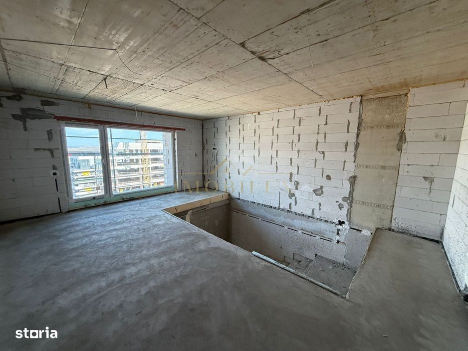 Apartament semifinisat 2 camere , 62mp, terasa, zona Sopor