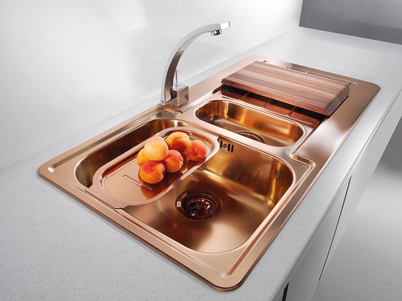 Chiuveta inox Alveus Monarch Line 10 finisaj cupru 98x50 cm